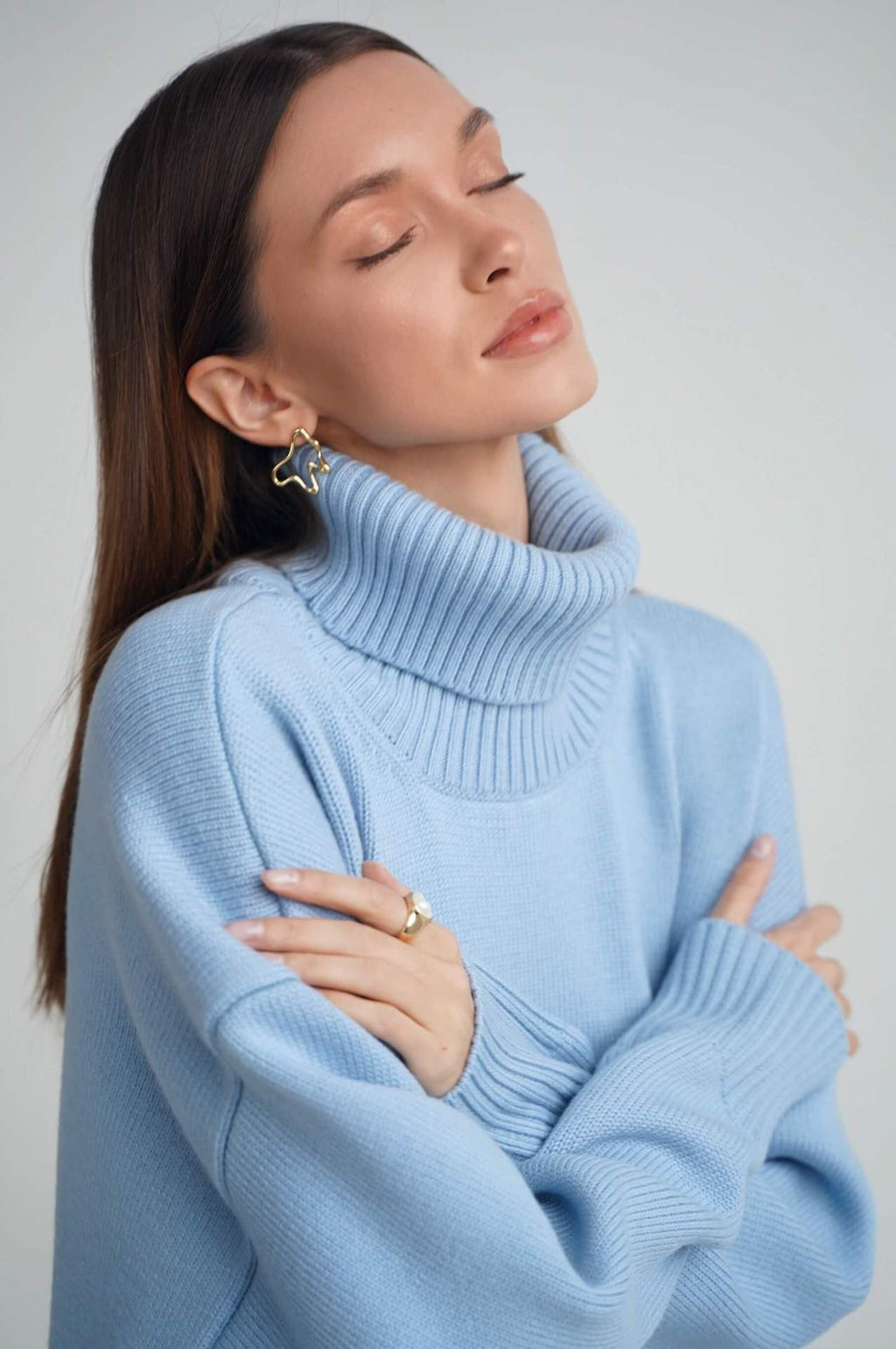 GR | Lieblicher Winter Hoher Kragen Pullover