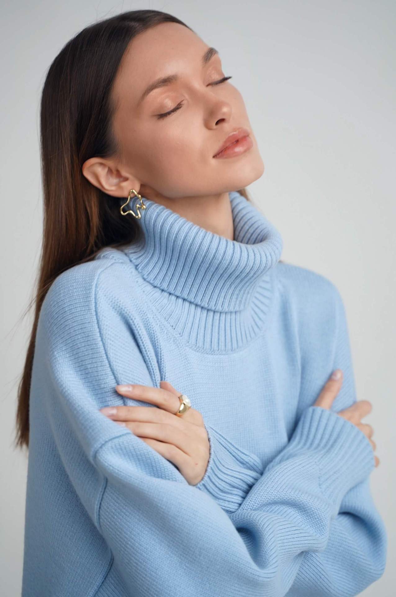GR | Lieblicher Winter Hoher Kragen Pullover