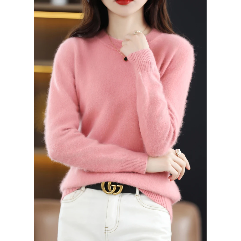 GR | Women's Cashmere Sweater, Luxurious Round Neck, Soft & Fashionable