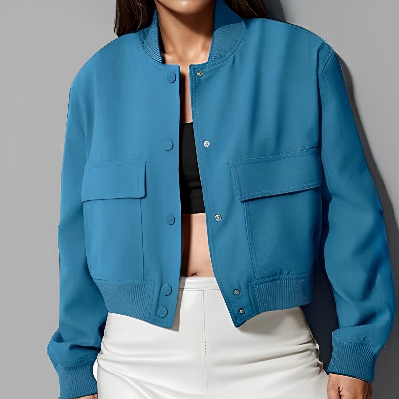 GR | Short leisure jacket with pockets