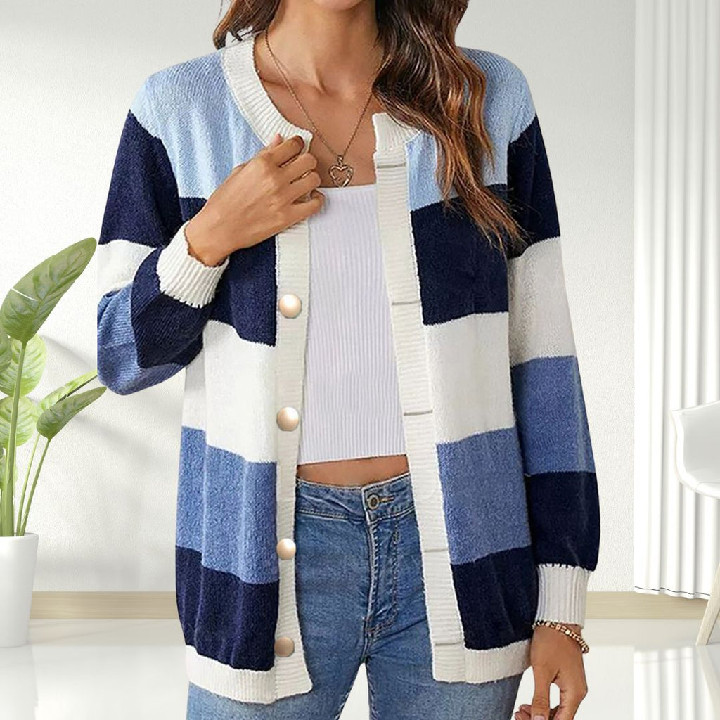 GR | Modischer Streifen Cardigan