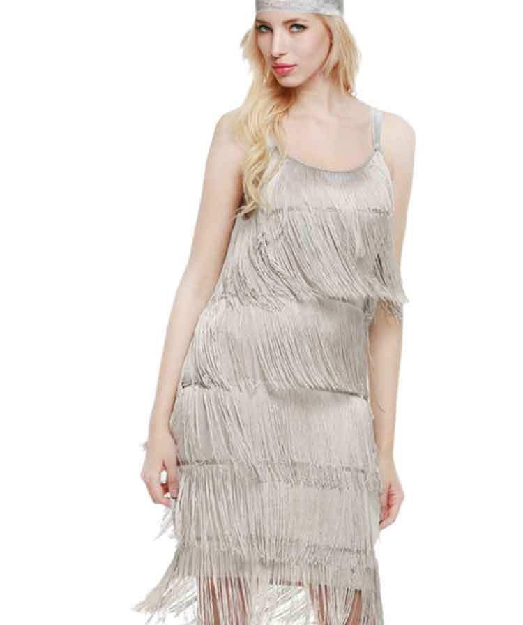 GR | 1920Er Jahre Inspiriertes Flapper Midi-Kleid
