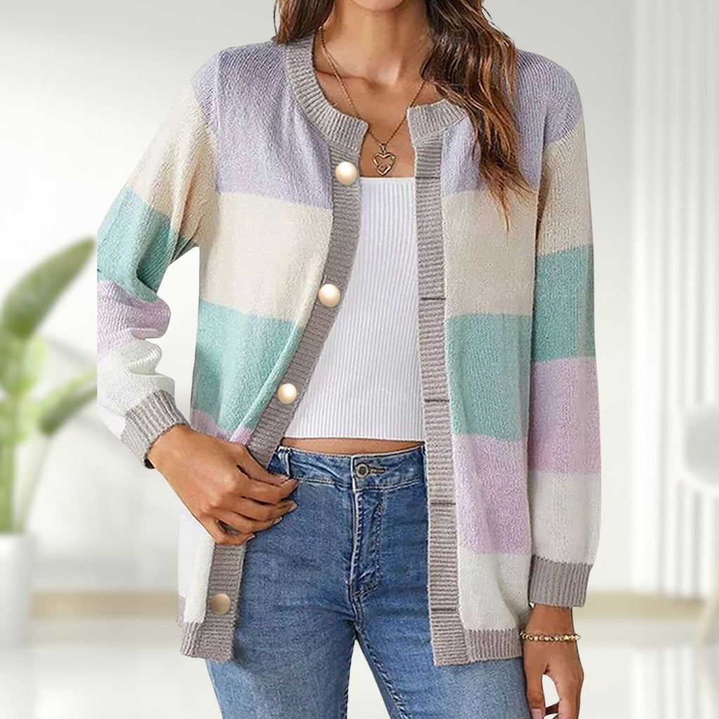 GR | Modischer Streifen Cardigan