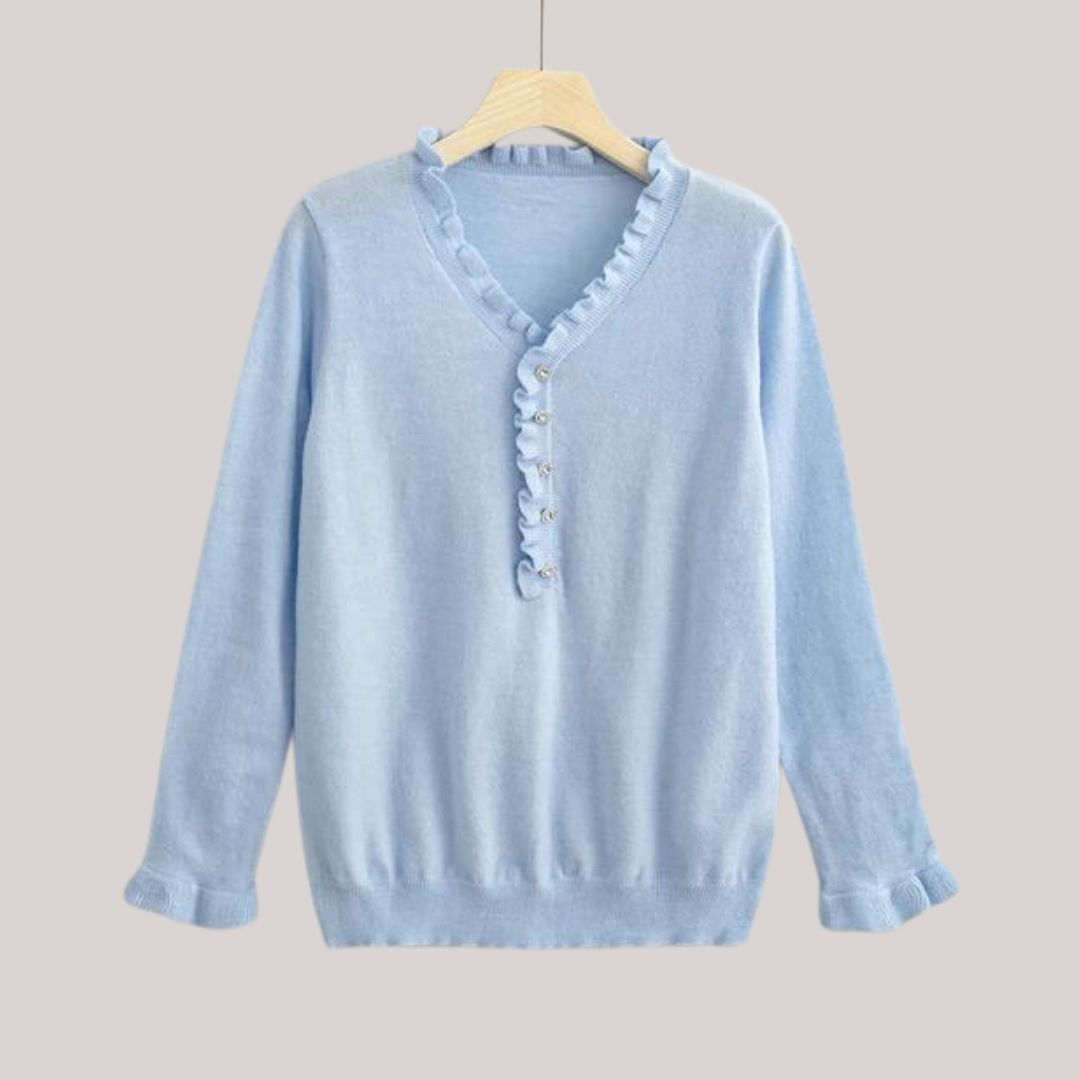 GR | Gerüschter Gestrickter Pullover