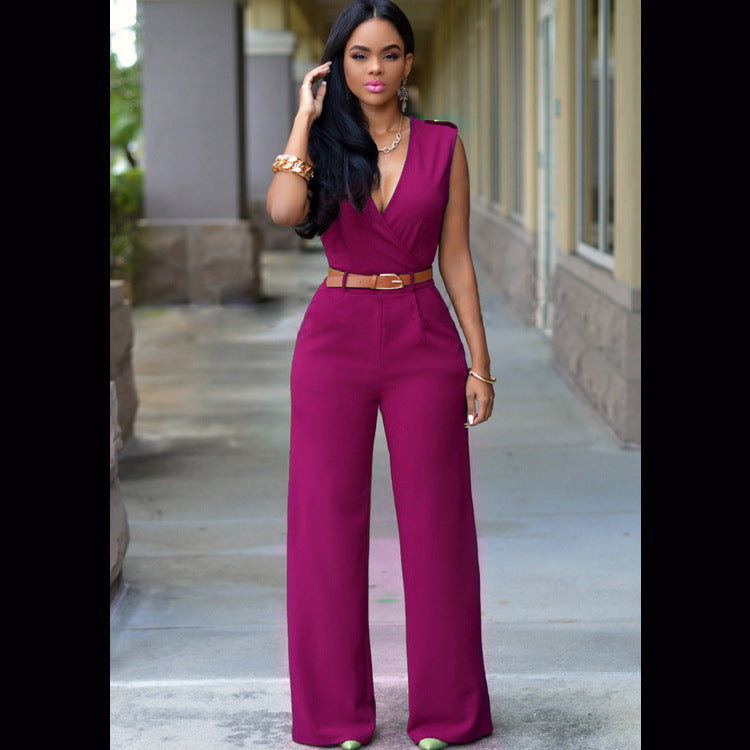 GR Women's Fashion Jumpsuit with One-Piece Trousers