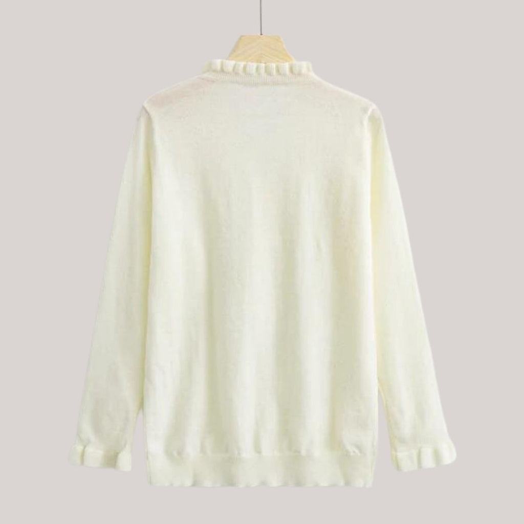 GR | Gerüschter Gestrickter Pullover
