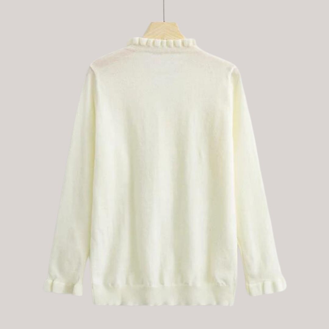 GR | Gerüschter Gestrickter Pullover