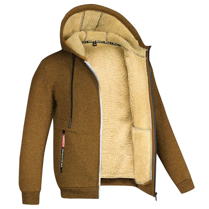 GR | Fleece-lined zip hoodie