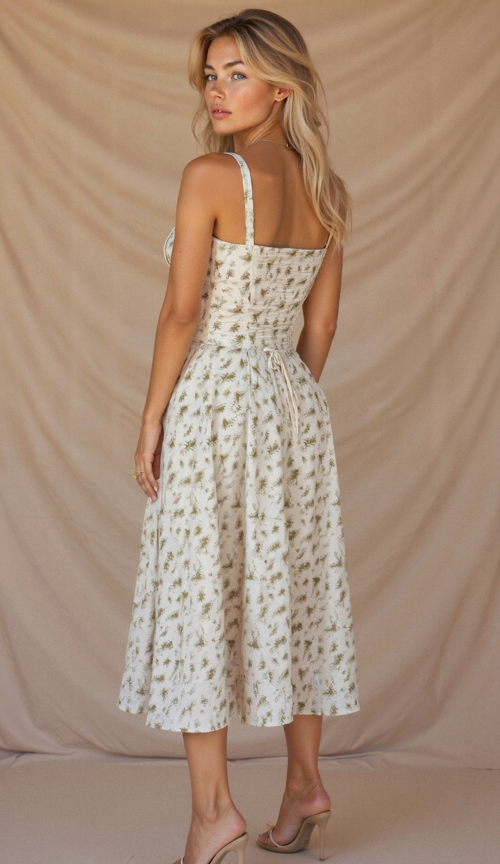 GR | Blumen Kleid für Frauen Midi