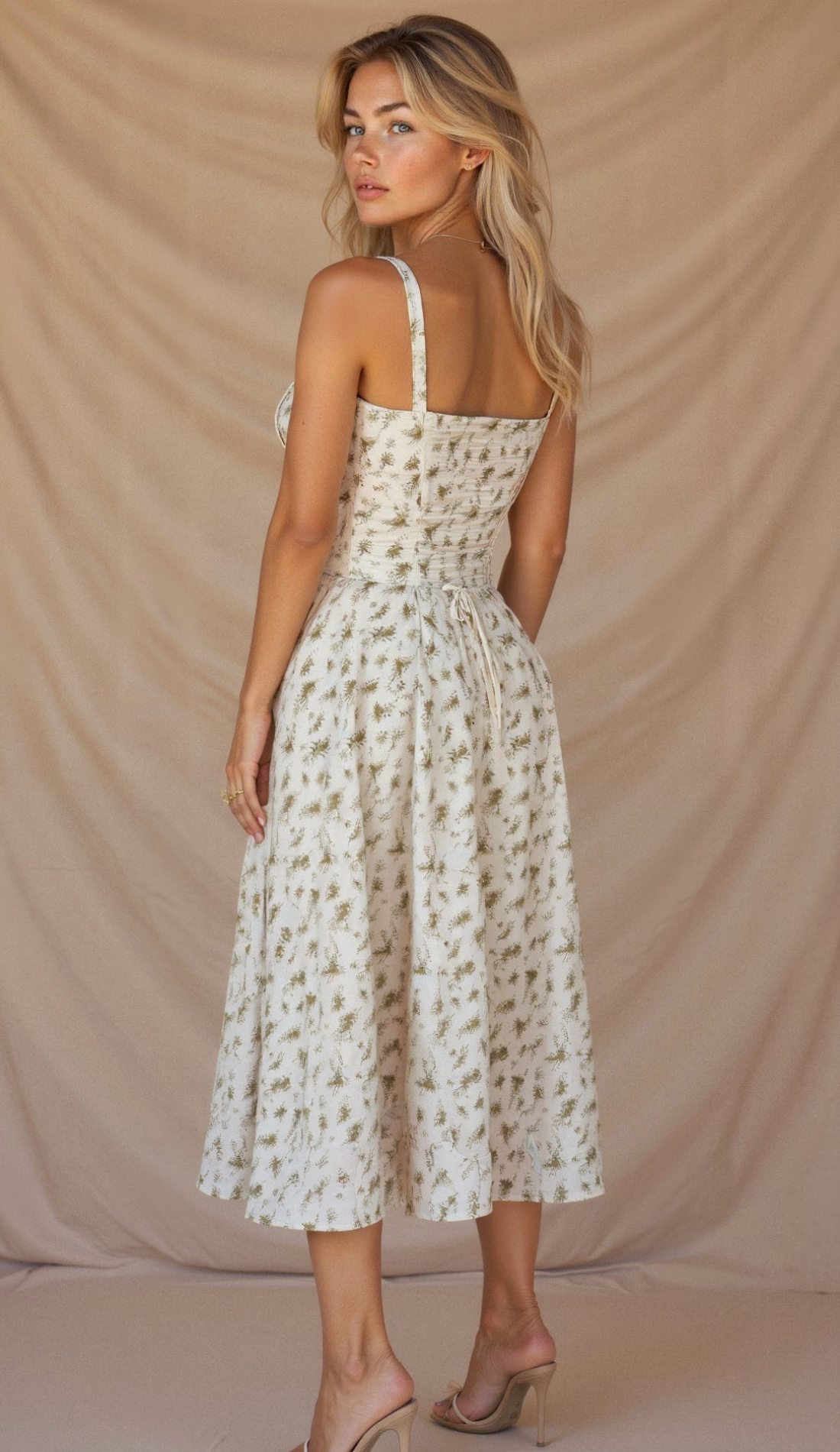 GR | Blumen Kleid für Frauen Midi