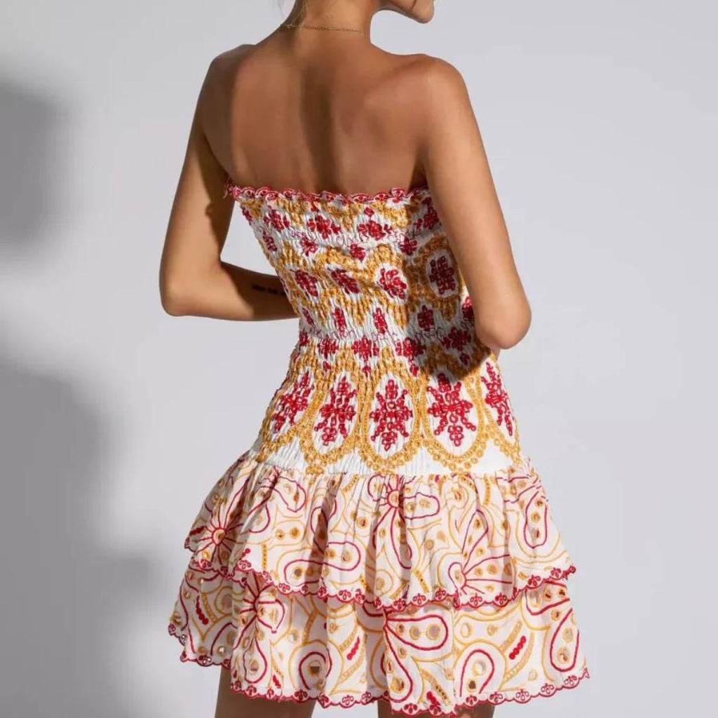 GR | Rüschen Rotes Kleid