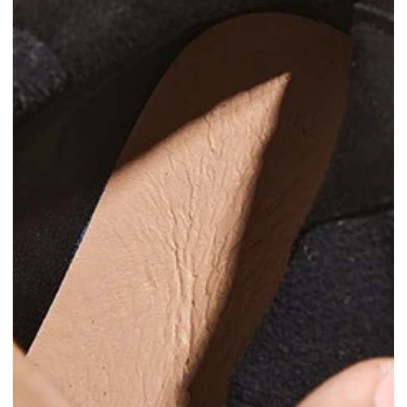 GR | Women's Leather Ankle Boots with Back Zipper and Low Heel
