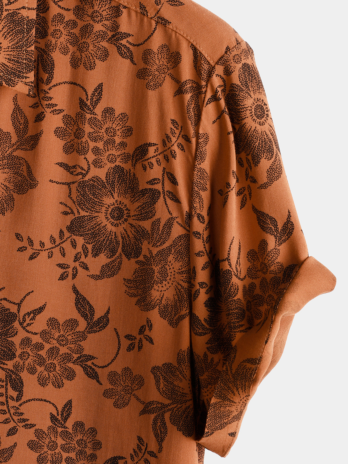 GR | Retro Floral Pattern Short Sleeves