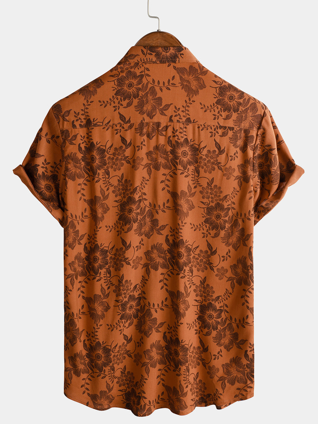 GR | Retro Floral Pattern Short Sleeves