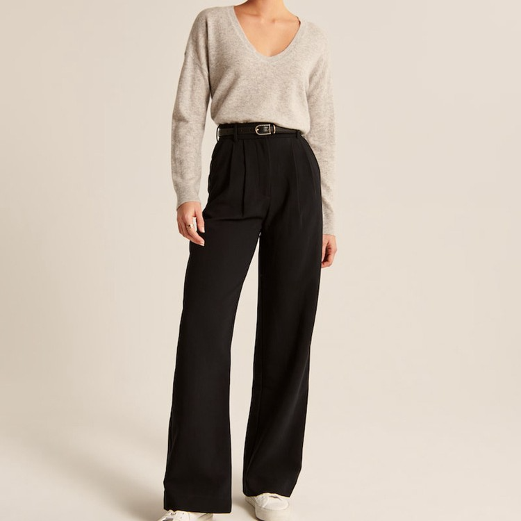 GR | Casual high-waisted wide-leg trousers for women