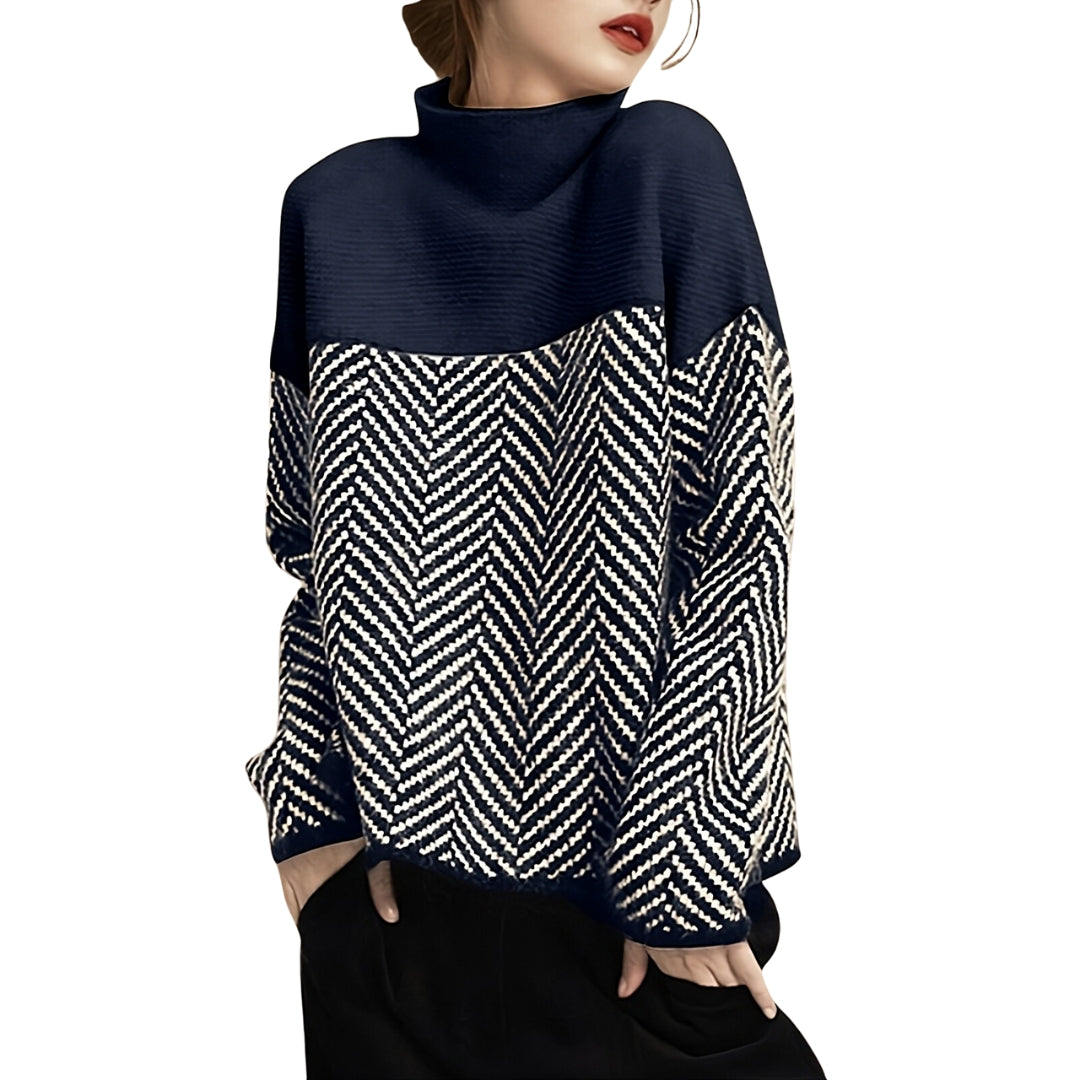 GR | Eleganter Wollrollkragenpullover für Damen - Stilvoller und wärmer Pullover