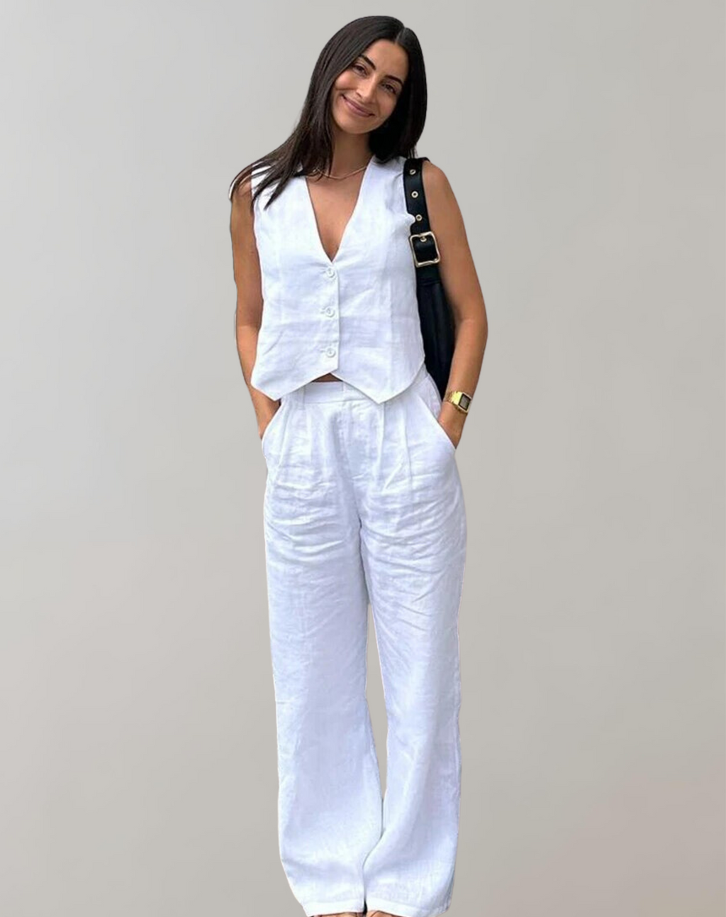 GR - Tank top and high-waisted trousers