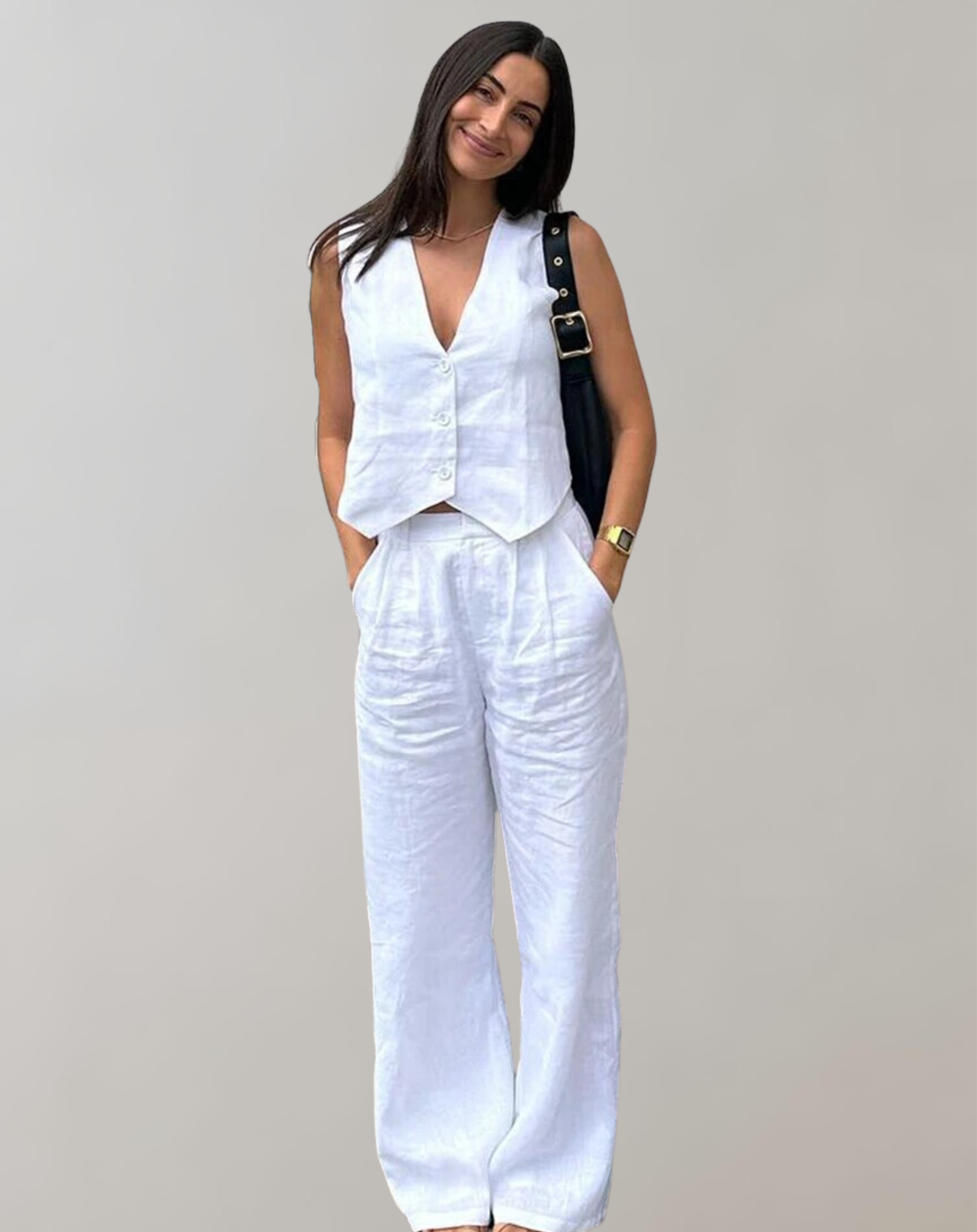 GR - Tank top and high-waisted trousers