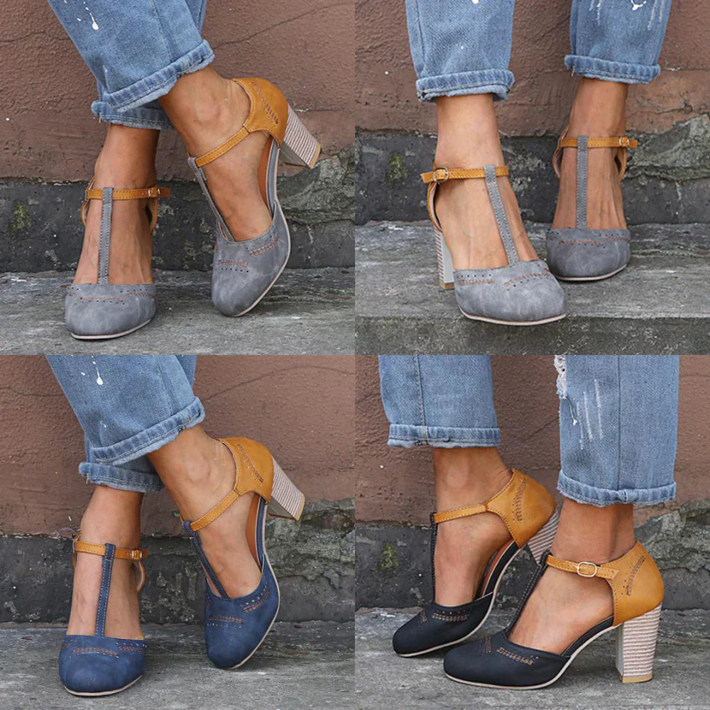 GR | Retro high-heeled sandals