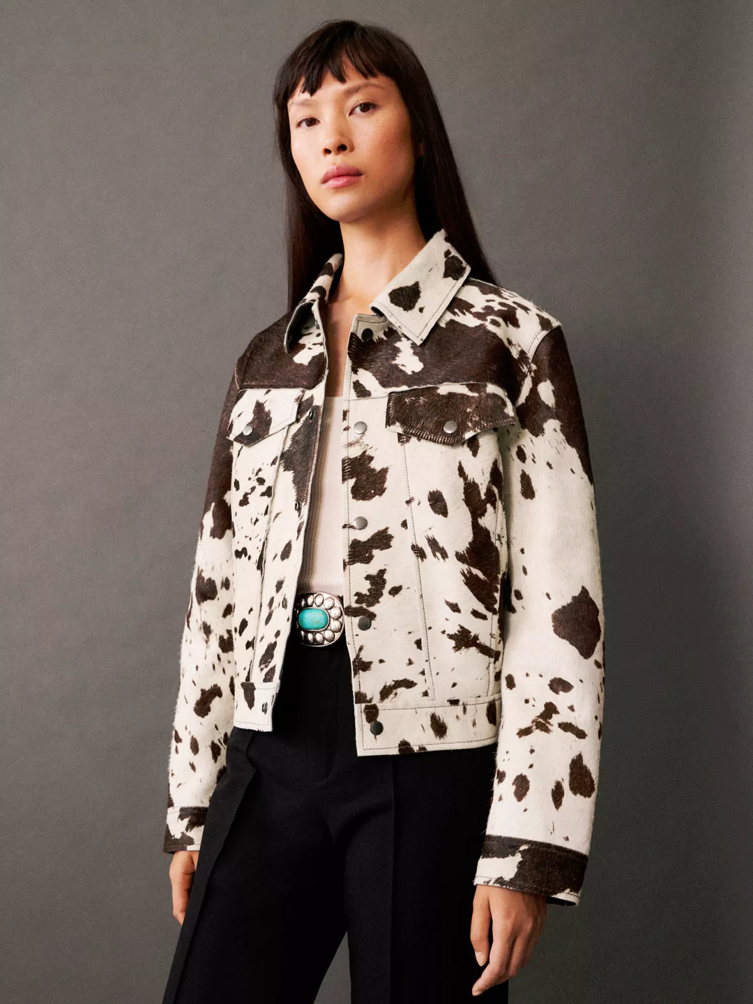 GR | Patterned leather jacket