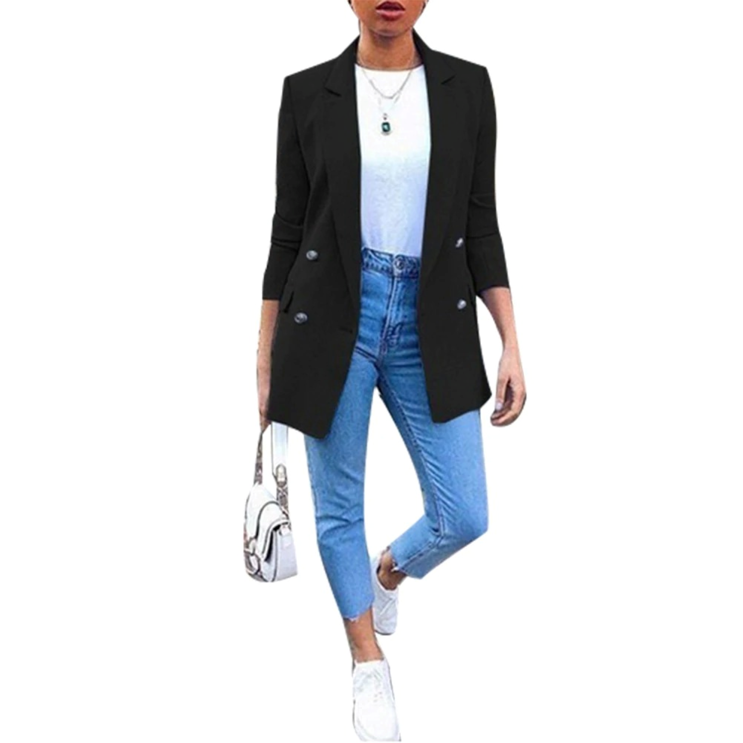 GR – Long-sleeved women's blazer with open front