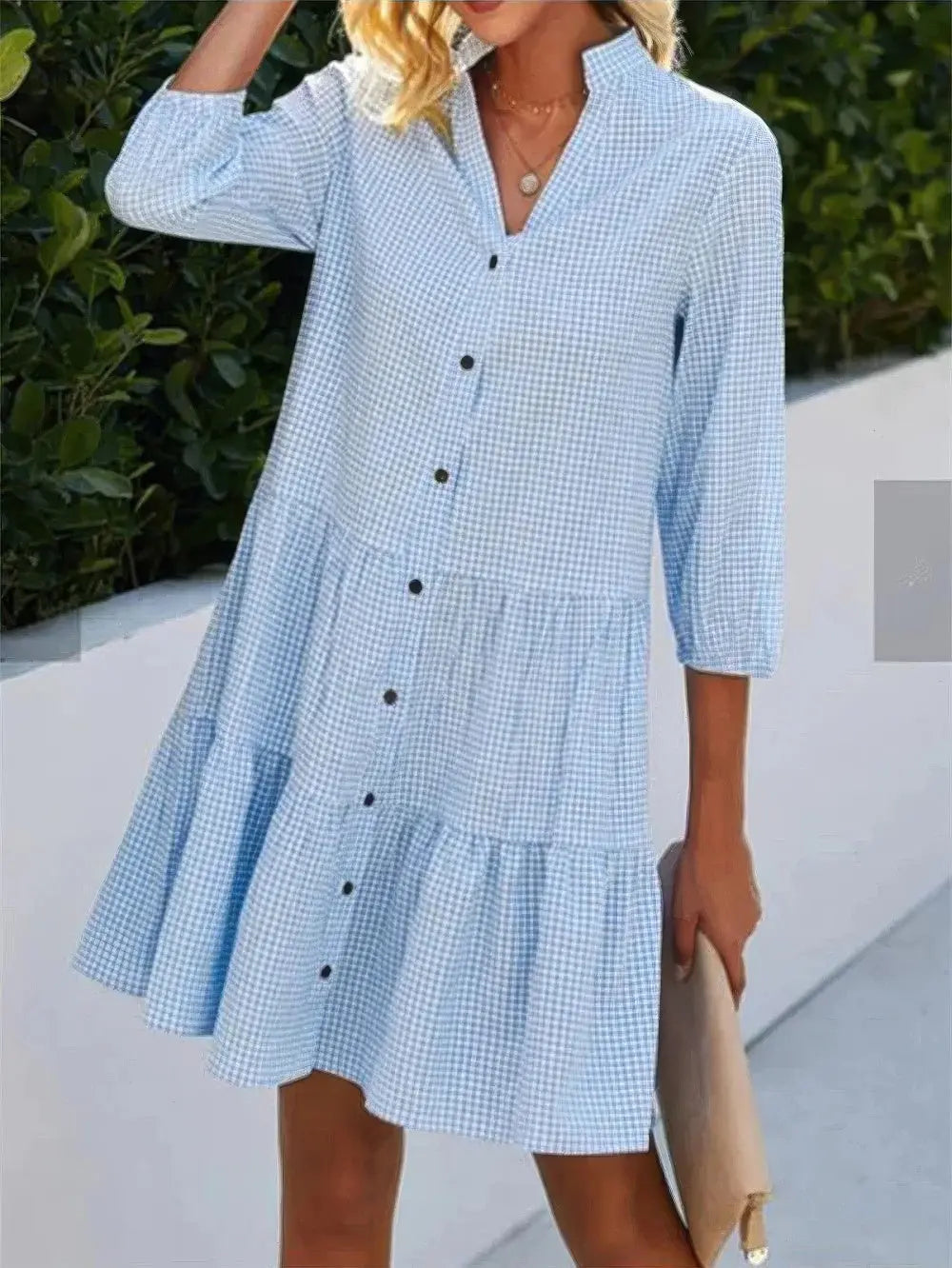 GR | Elegant vest dress with button closure