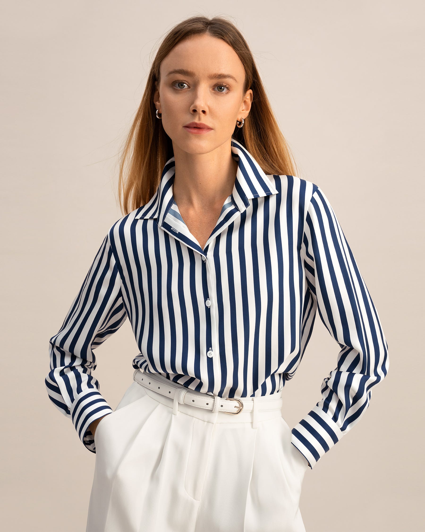 GR | Striped silk shirt