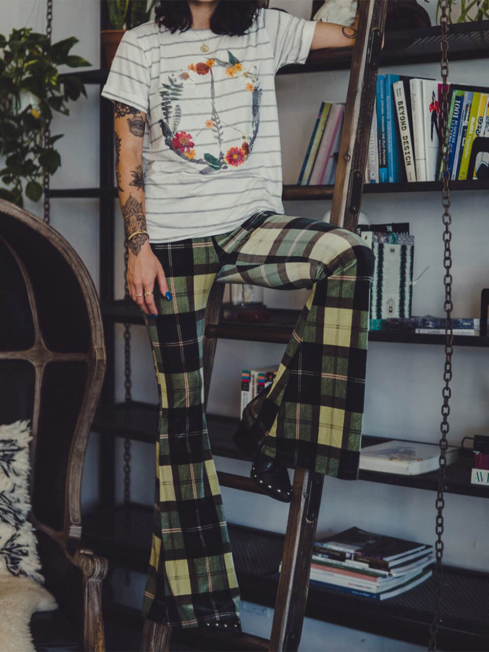 GR | Retro-Hose mit weitem Bein