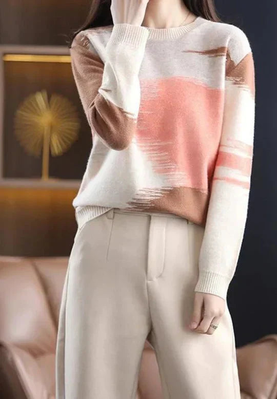 Tie-dye sweater with long sleeves