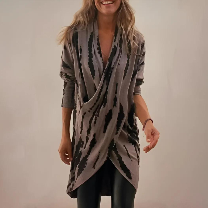 GR | Tunic dress with V-neck, modern, relaxed fit