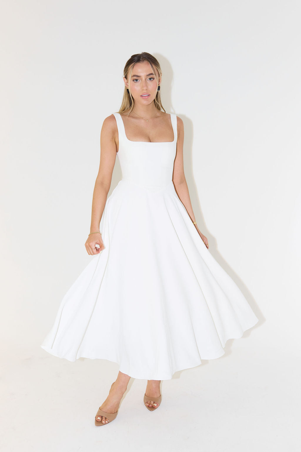 GR | Midikleid mit quadratischer Ausschnitt
