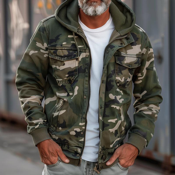GR | Jacket with camouflage print