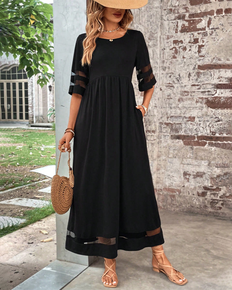GR | Elegant dress with a round neckline