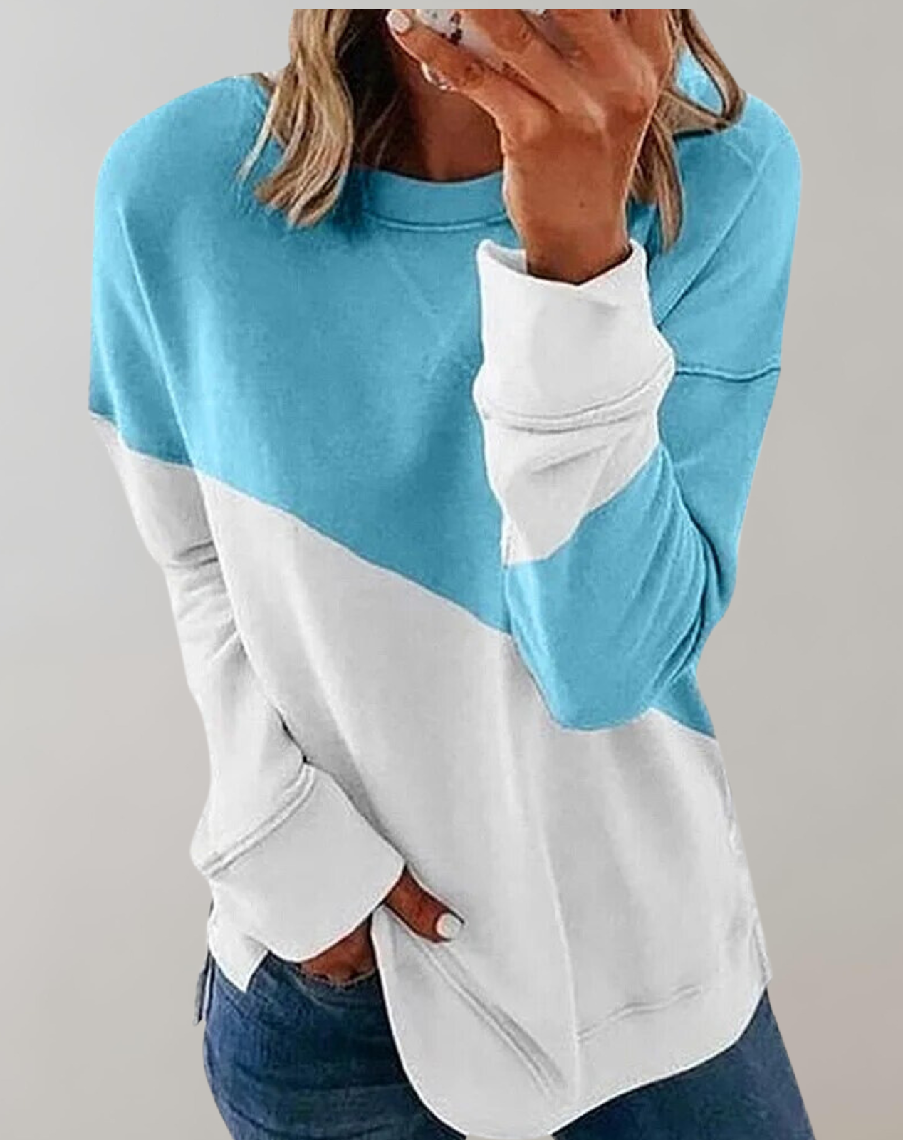 GR - O-neck sweatshirt for women