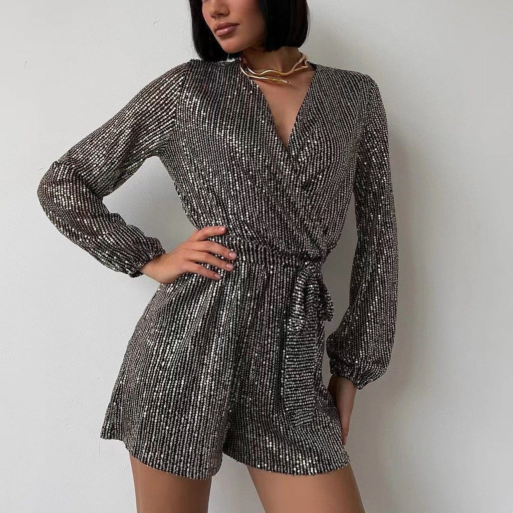 GR | Modern cut - Solid color sequin jumpsuit