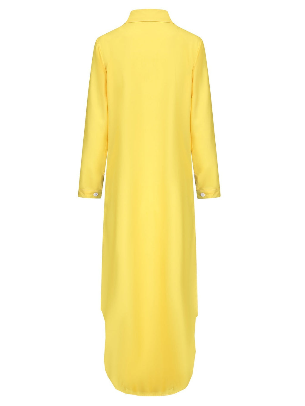 GR | Kleid mit Gesichtsdruck und Kragen in Gelb