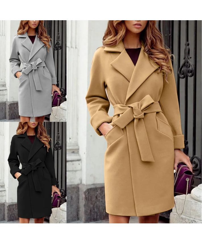 GR | Stylish trench coat with belt