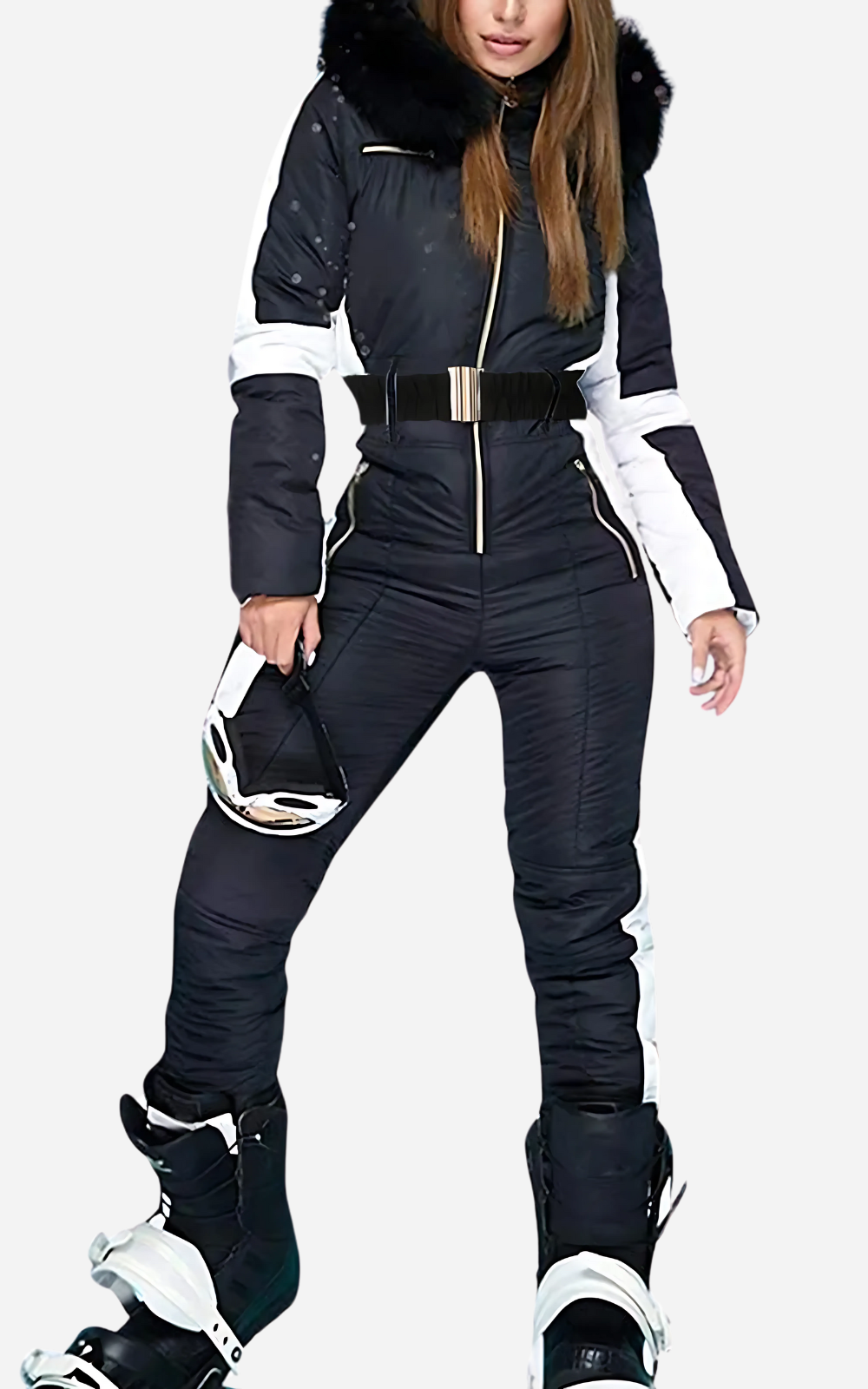 GR | Ski Overall 1 Piece With Belt Women's Elegance and Warmth