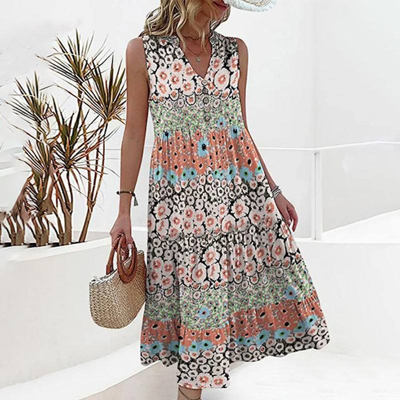 GR | Elegant summer dress with floral pattern