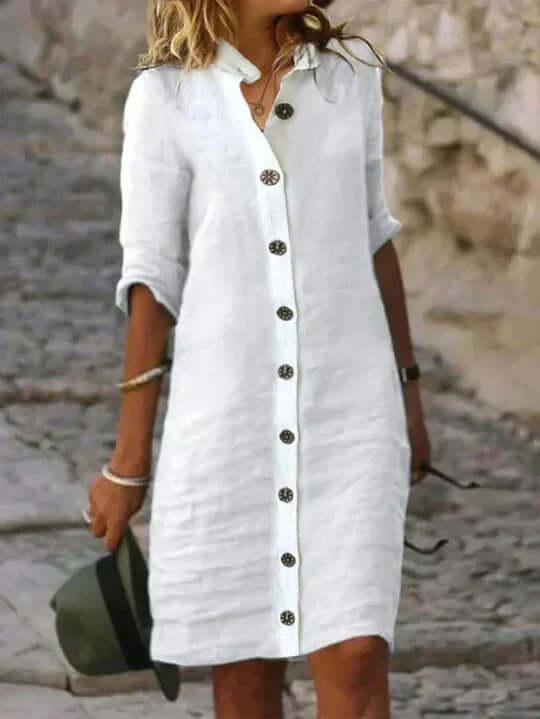 GR | Blue linen dress