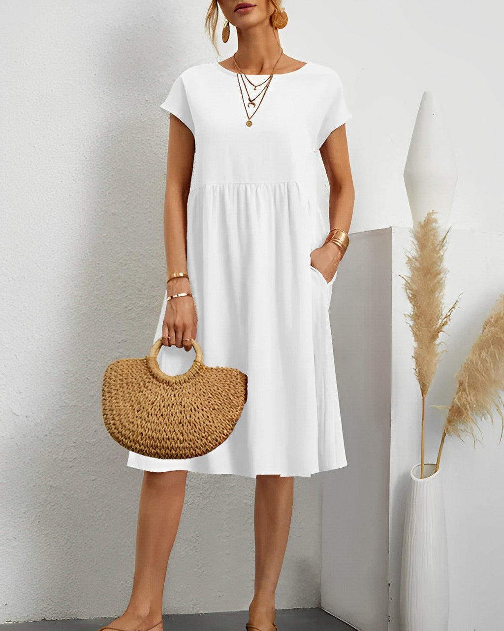 GR | Midi-Kleid mit Seitentaschen