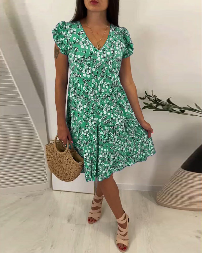 GR | Fresh summer dress with floral pattern