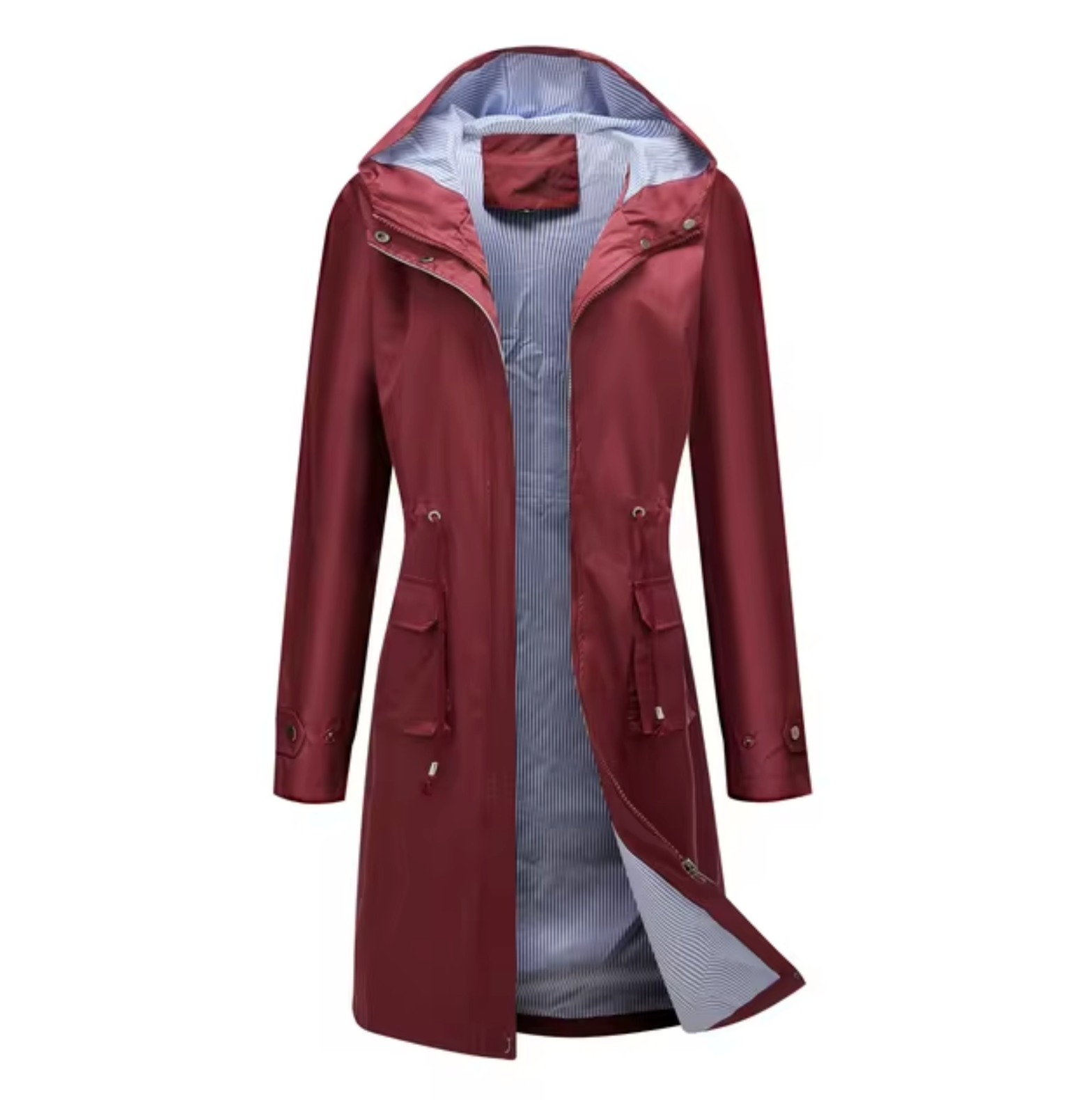 GR | Long waterproof hooded jacket for women
