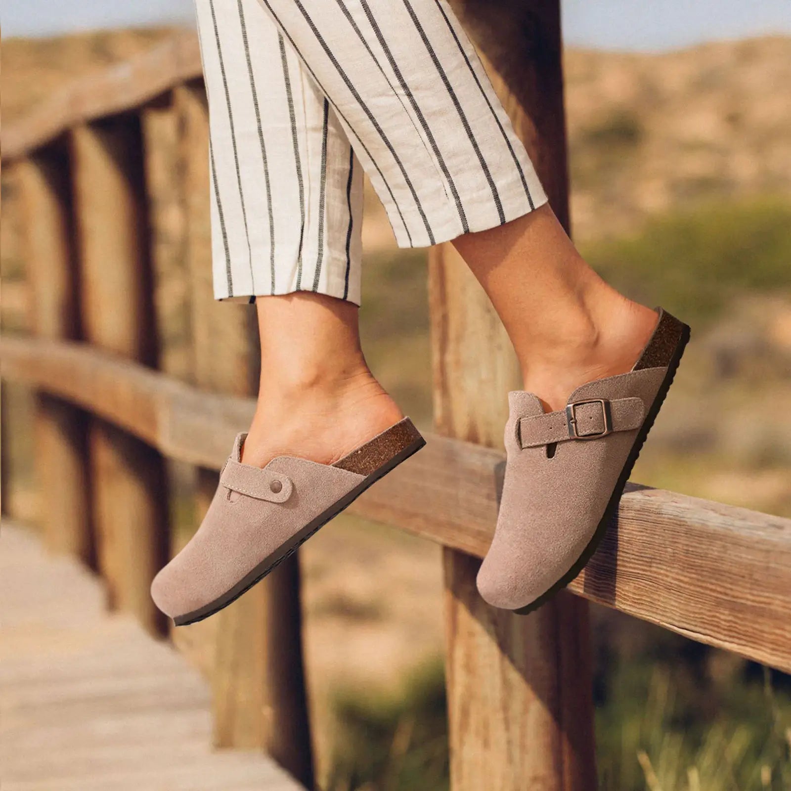GR | Modern and stylish suede slippers for women