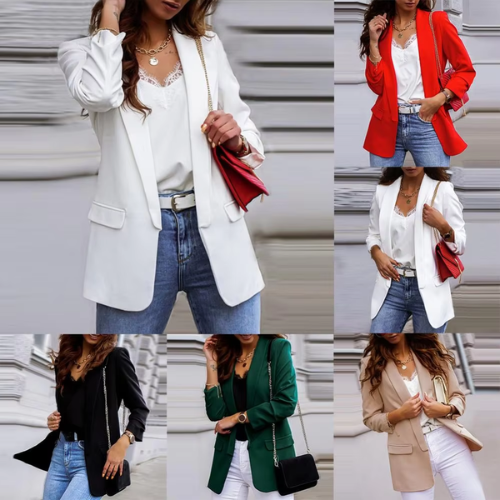 GR | Stylish women's blazers with single button closure, ideal for work