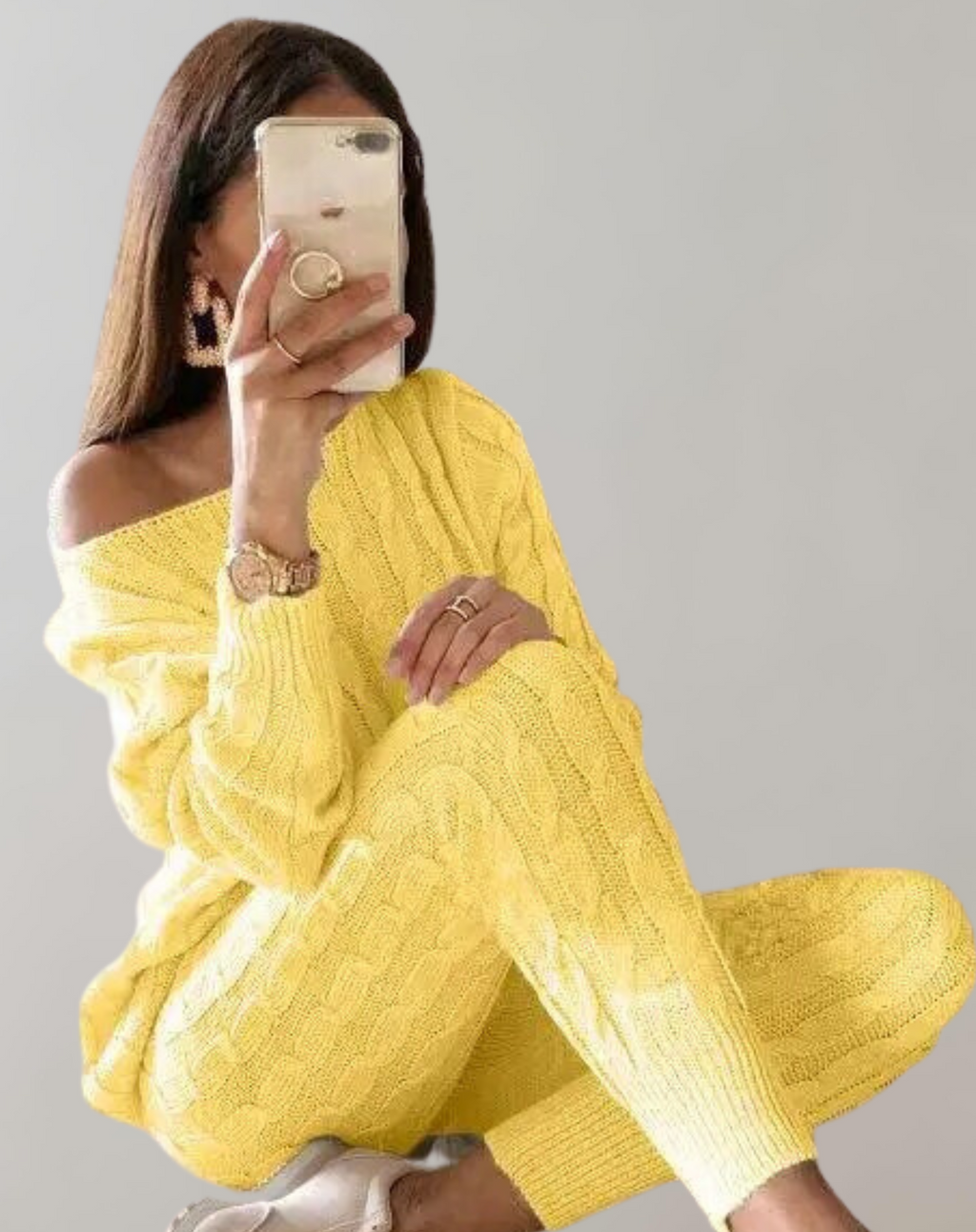 GR - Knitted Shoulder and Trousers Set