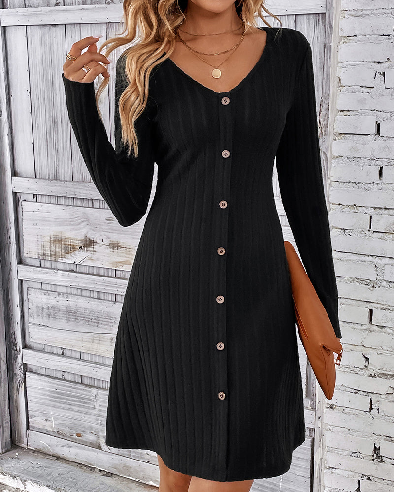 GR | Black dress with long sleeves