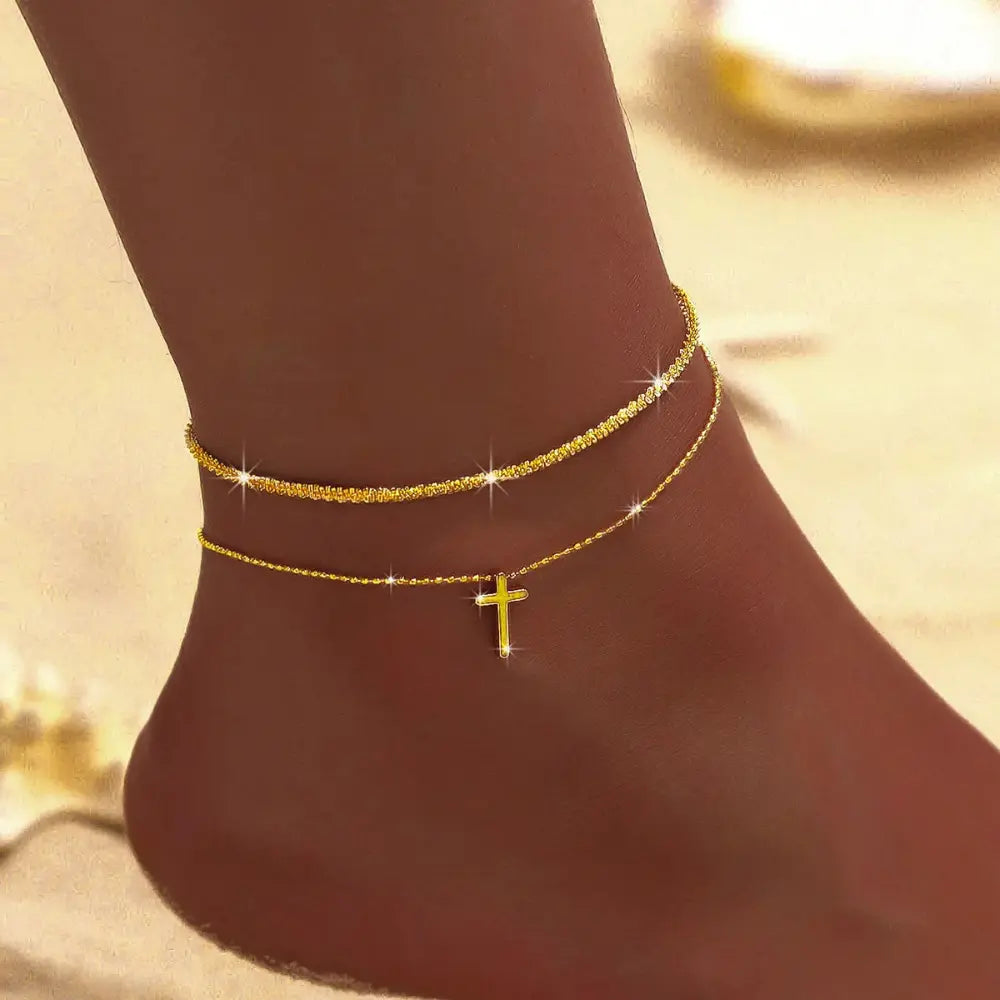 GR | Chic Silver/Gold Double Anklet
