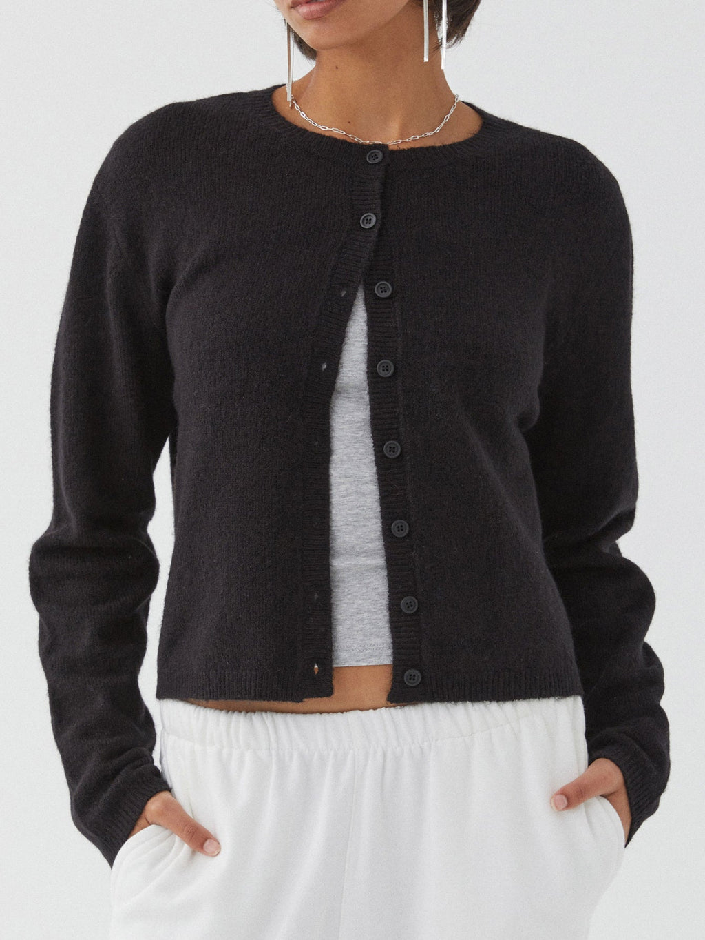 GR | Colorful solid-color women's cardigan