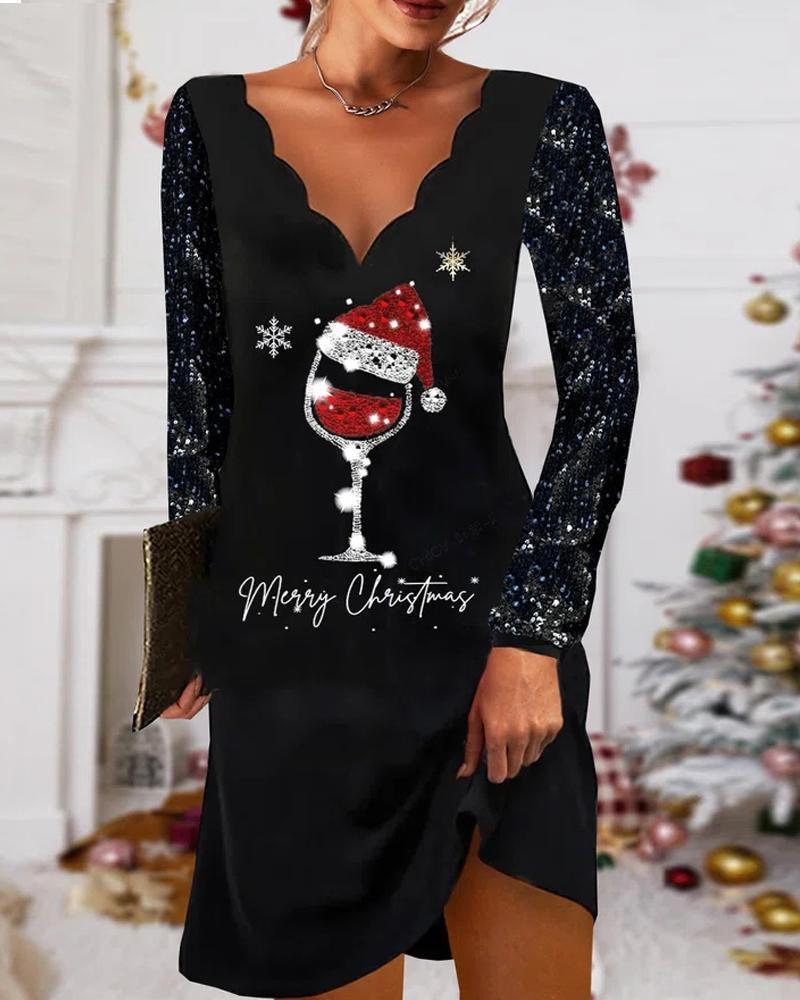 GR | Comfortable Chic V-Neck Cheer Dress